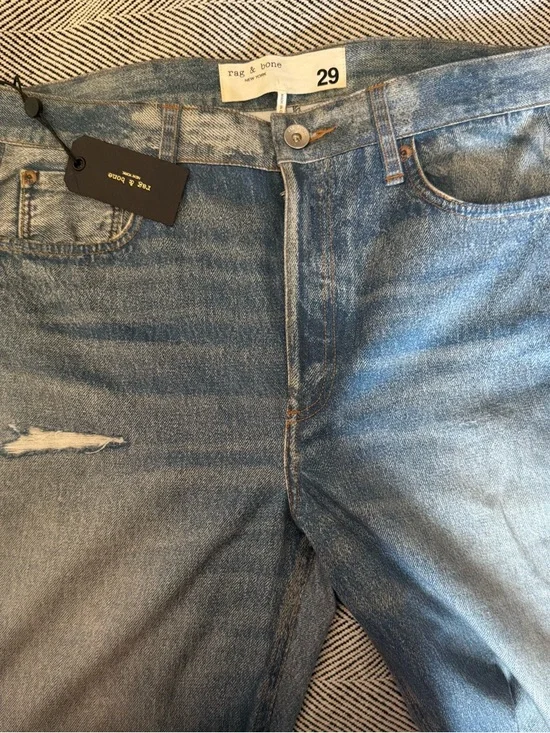 rag & bone Miramar Straight Leg Jeans in light blue - Picture 2 of 4